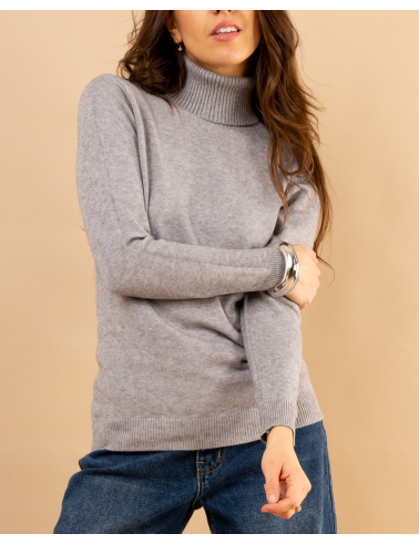 Pull col roulé