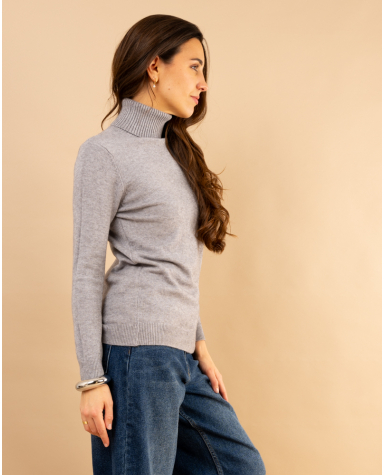 Pull col roulé