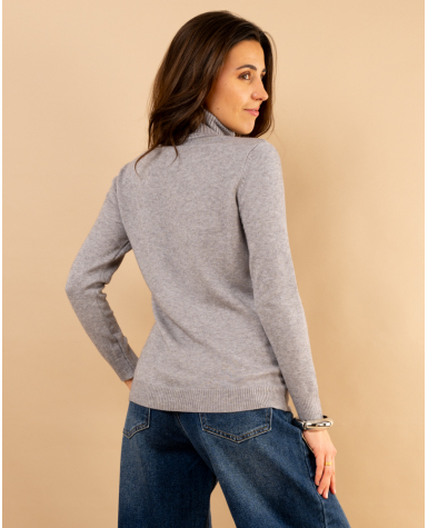 Pull col roulé