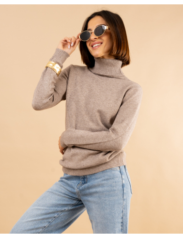 Pull col roulé