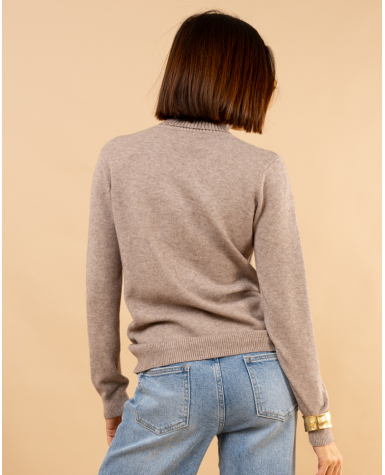 Pull col roulé