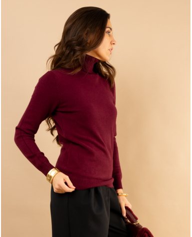 Pull col roulé
