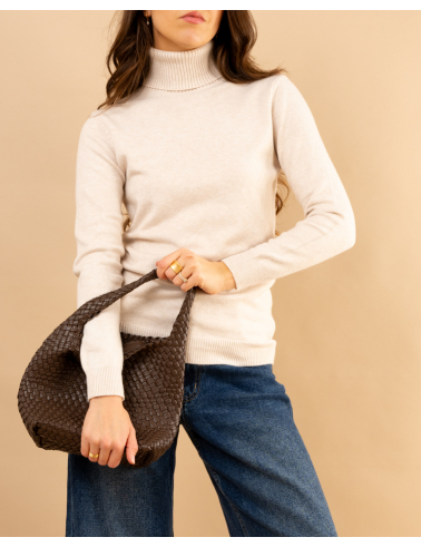 Pull col roulé