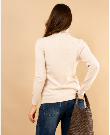 Pull col roulé