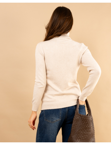 Pull col roulé