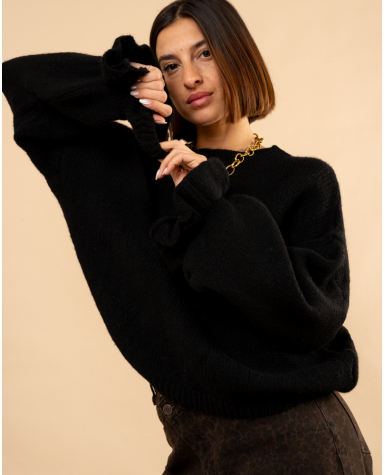 Pull manches froufrou