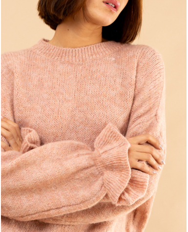 Pull manches froufrou