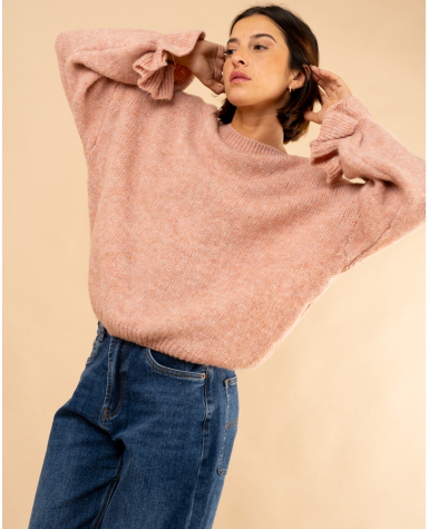 Pull manches froufrou