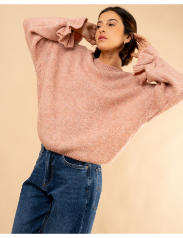 Pull manches froufrou