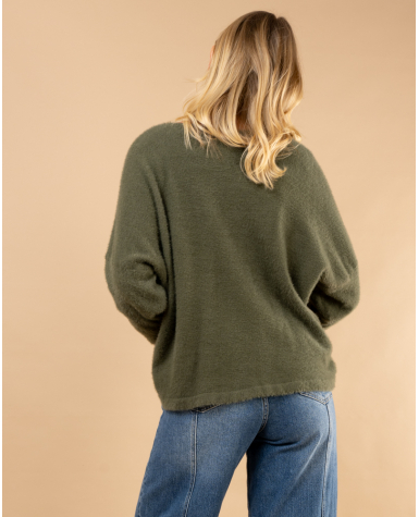 Pull col rond angora