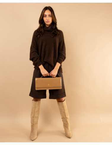 Pull col roulé angora