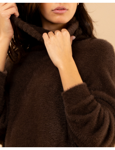 Pull col roulé angora