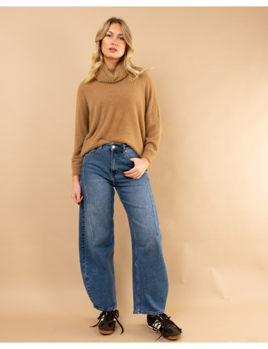 Pull col roulé angora