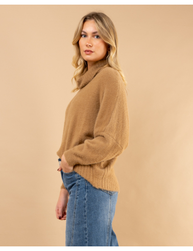 Pull col roulé angora