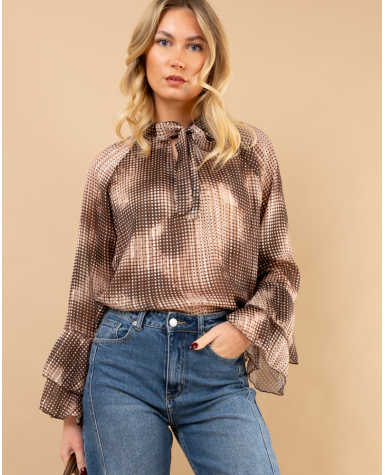 Blouse pois lurex