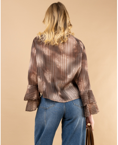 Blouse pois lurex