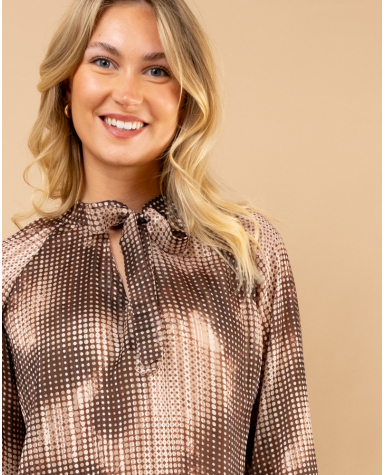 Blouse pois lurex