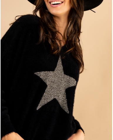Pull étoile angora