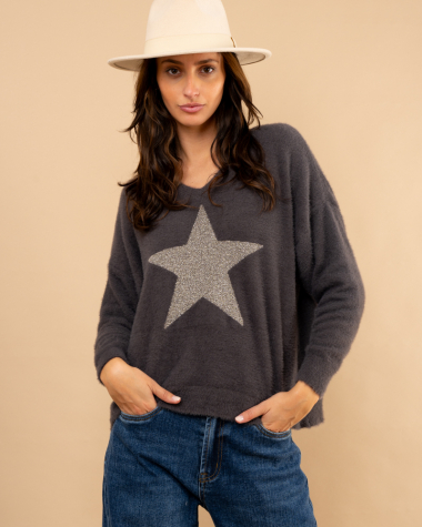 Pull étoile angora