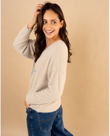 Pull étoile angora