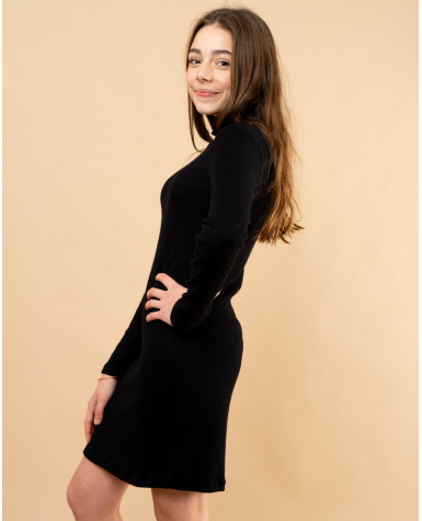 Robe maille côtelé