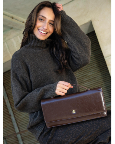 Pull laine col montant