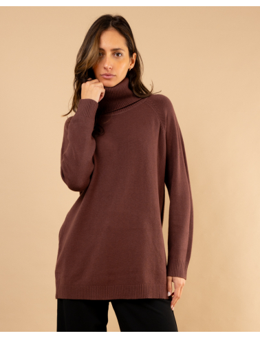 Pull large col roulé
