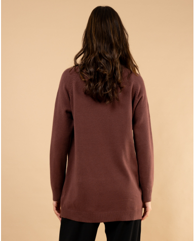 Pull large col roulé