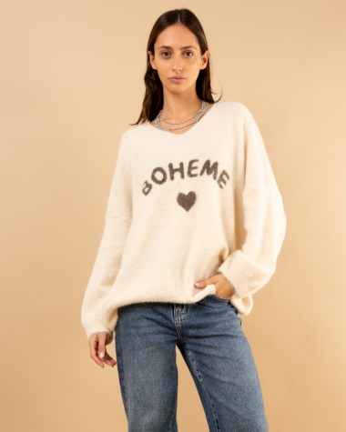 Pull boheme laine