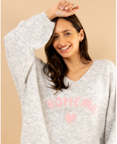 Pull boheme laine