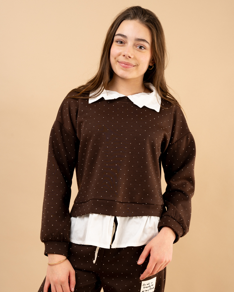 Sweat strass chemise