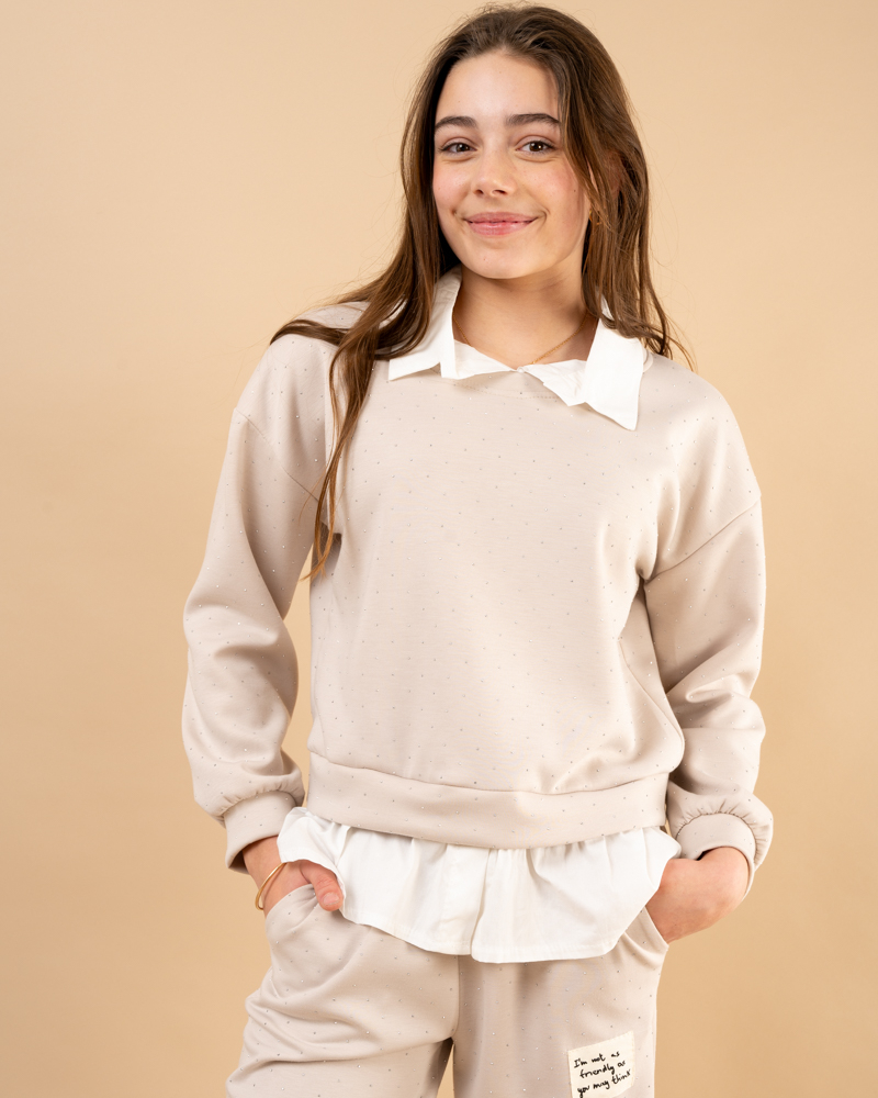 Sweat strass chemise