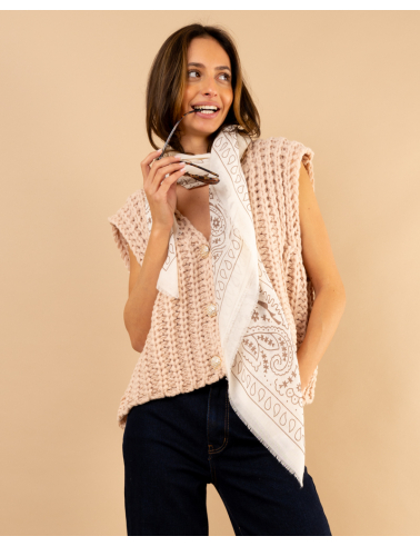 Gilet maille boutons