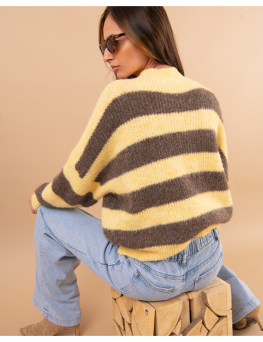 Pull rayé laine