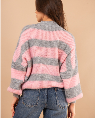 Pull rayé laine