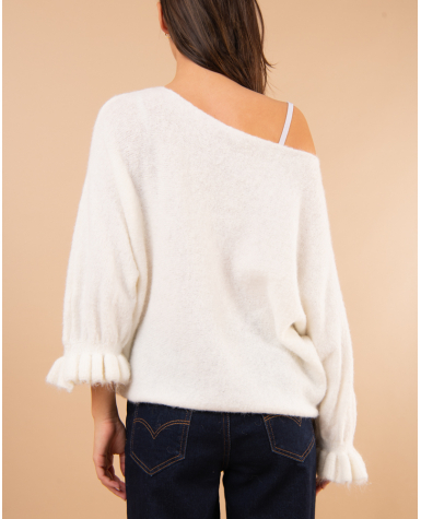 Pull laine volants