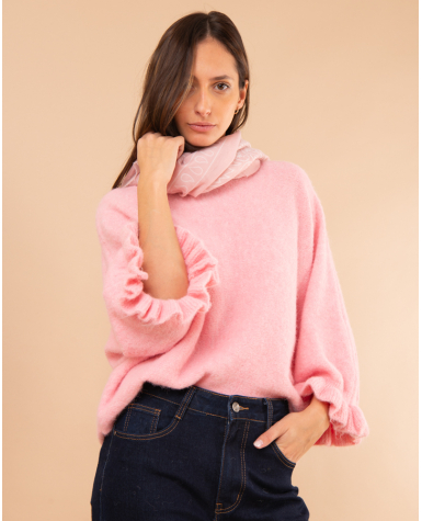 Pull laine volants
