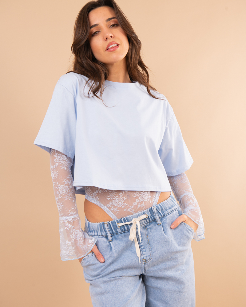 T- Shirt + body dentelle