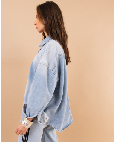 Veste jean boutons