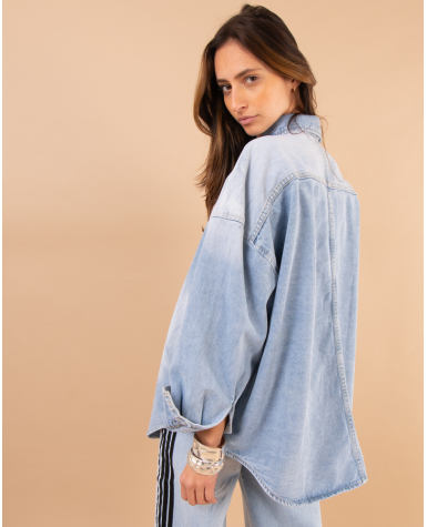 Veste jean boutons