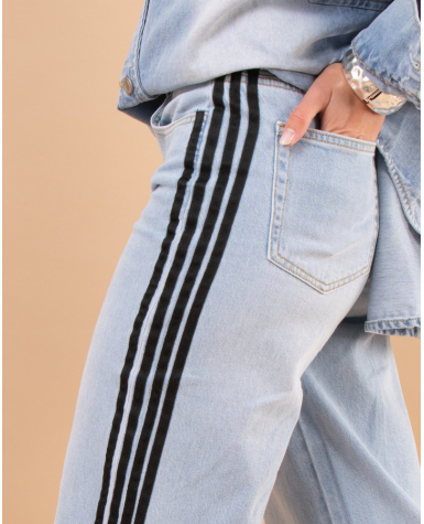 Jean large bande