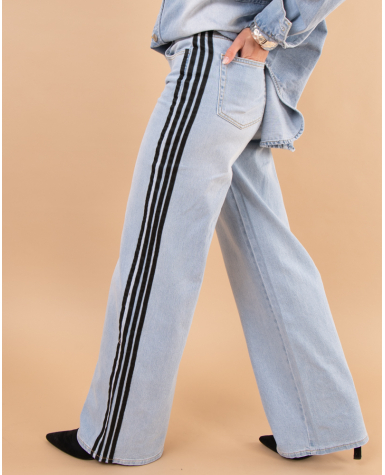 Jean large bande
