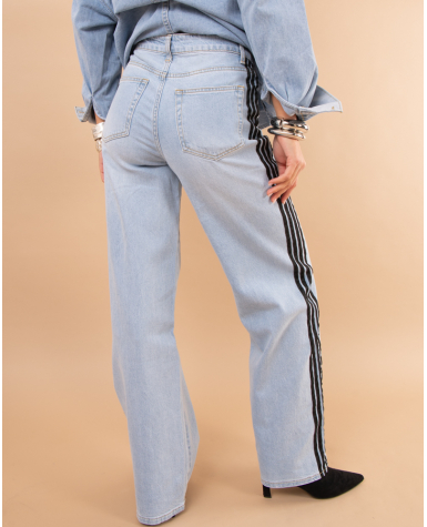 Jean large bande