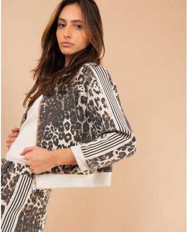 Veste léopard bandes