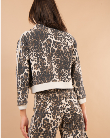 Veste léopard bandes