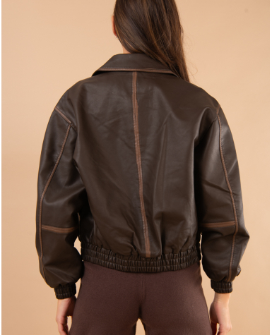 Veste simili marron