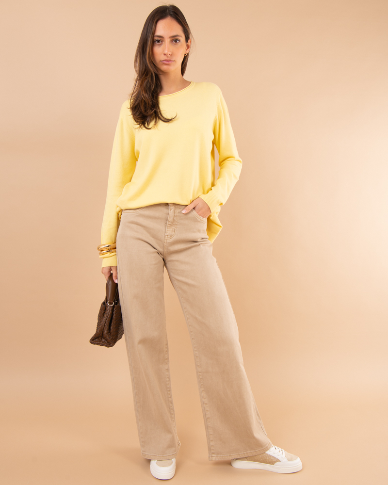 Pantalon large grande taille