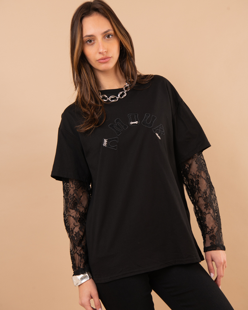 T-Shirt amour dentelle