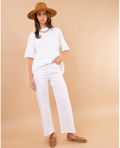 Pantalon large cropped