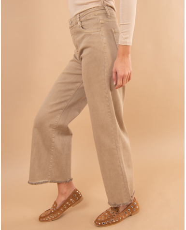 Pantalon large cropped